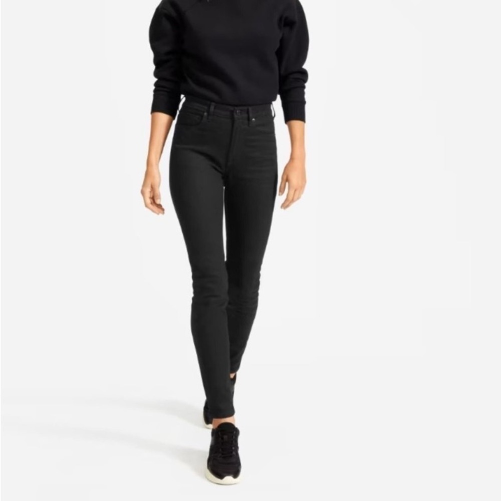 EVERLANE The High Rise Ankle Black Jeans